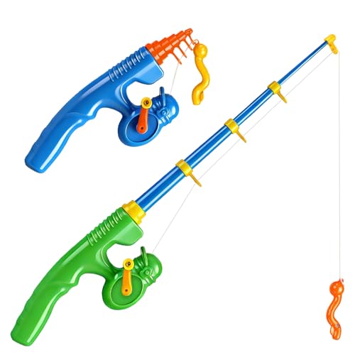 CozyBomB Magnetic Fishing Toy Pole 2 Pack for Replacement | No Fishes are Included Bathtime Carnival for Toddler Education Teaching Party Fishing Poles Rod Ocean Sea Animals Birthday Gift (X-Large)