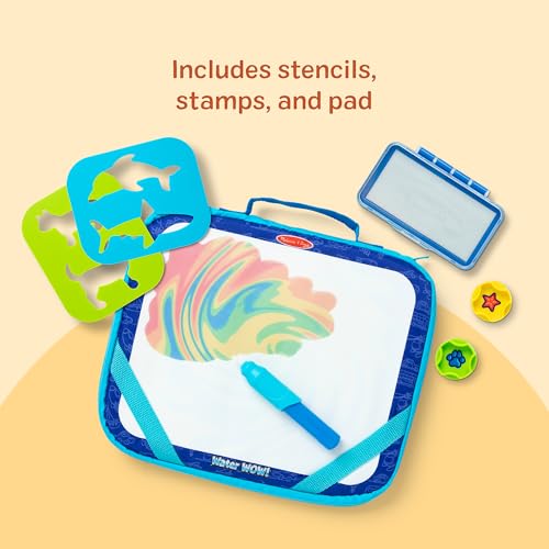 Image of Melissa & Doug Water Wow! Take-Along Color-Reveal Drawing Set | Drawing Board, Refillable Water Pen, Activity Cards, Art Accessories, Mess-Free Travel Toys, Preschool Toys for Kids, Ages 3+