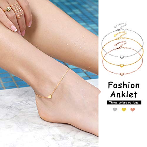 Silvora Ankle Bracelet Women Sterling Silver Summer Chain Anklet For Girls Rommantic Dainty Delicate Jewelry Rose Gold #TOP4