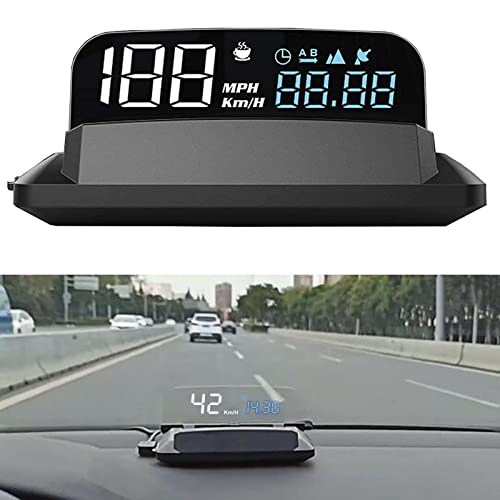 KAOLALI Affichage Tête Haute de Voiture HUD Compteur de Vitesse 4K HD 5‘’ HUD Affichage Jauge GPS KMH/MPH Universel pour Toutes les Voitures et Camions Cover