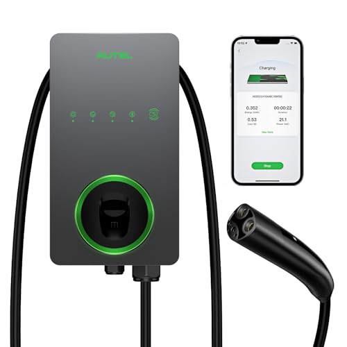 Image of Autel Level 2 Home Smart EV Charger NACS, Up to 50Amp, Hardwired 240V EV Charge Station, Indoor /Outdoor Car Charging Station, Flexible 25-Foot Cable, Compatible with Tesla
