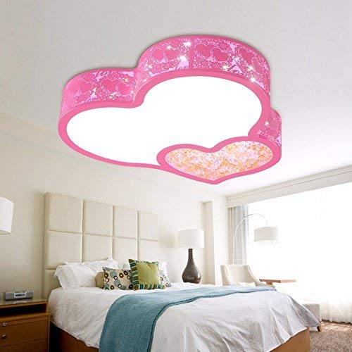Plafonnier chambre enfant rose LED 18W pour éclairer le salon des filles