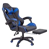 LKOPErgonomic Computer Desk Office Chair with Lumbar Massage Footrest Wheels Peni Gaming chair Office chair Desk chair Computer chair Home office desk chairs chair Office chairs Rolling c