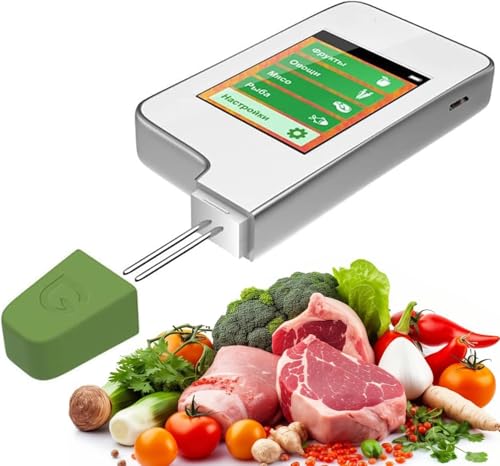 OZPPM Nitrate Tester, Portable Digital Food Detector High Accuracy, TDS Water Tester, Pesticide Residue Detector, 3s Quick Test,0 To 9999mg/kg, For Fruits Vegetables Meats Fish(2F)
