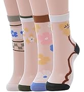 IYOU Damen Netz Socken Blume Transparente Socken Dünne Elastische Sommer Glas Durchschauen Söckch...