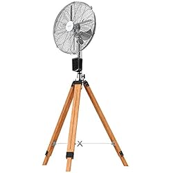 Ventilador Cecotec Forcesilence 1010 Cecotec Ventilador Trípode EnergySilence 1600 Woody Smart. 50W, 4 aspas de 16 Pulgadas, 40 cm diámetro, Motor de Cobre, 3 Velocidades, Altura Ajustable 130 cm, Oscilación hasta 80º, Mando a Distancia