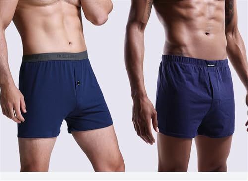 Men's Woven Underwear Cotton Boxers Boxer Shorts for Men Loose Large Size Boxer Pants Pajama Shorts Boxers for Men Pack3