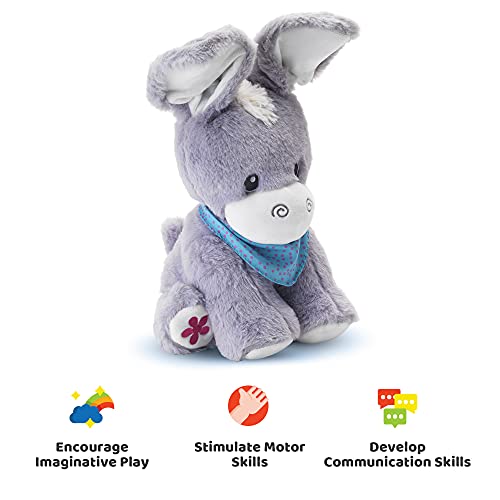 Kiddolab Cute Stuffed Animal Peek-A-Boo Donkey - Baby Toys For 6 To 12 & 18 Months Old Toddlers - Soft Plush Toy With Moving Ears - Baby Stuffed Animals For Infants W/Songs, Nursery Tunes & Lullabies #TOP1