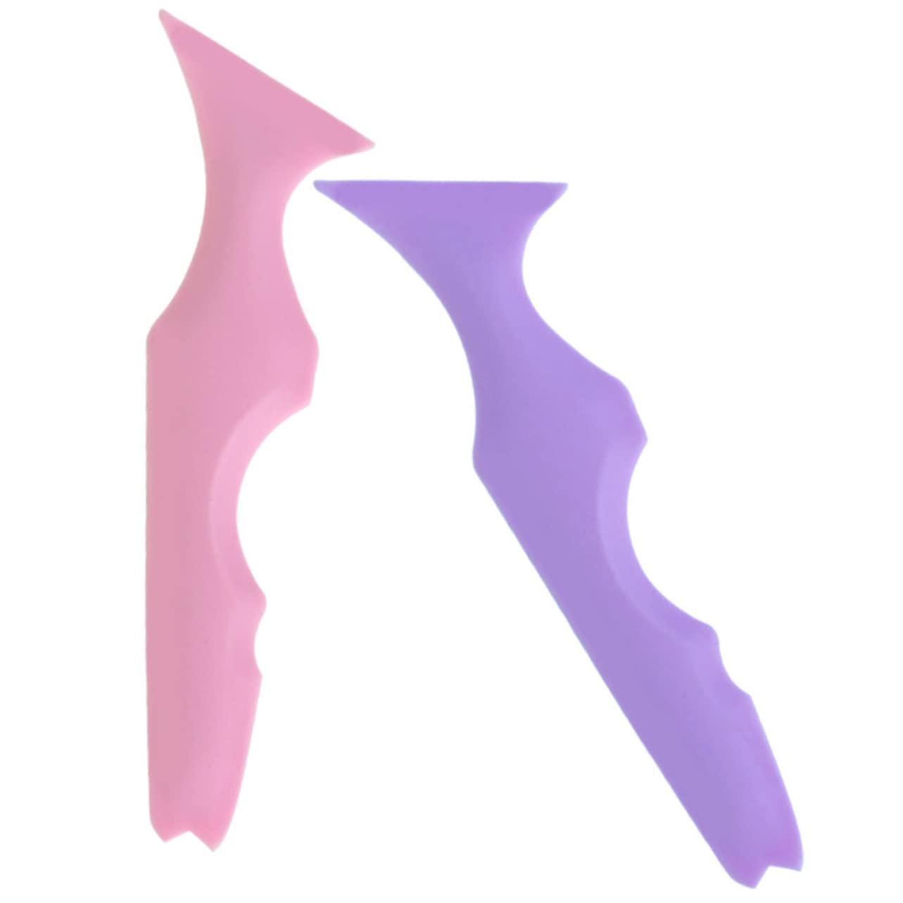 Baluue 2pcs Silicone Beauty Ruler Lash Tool Eye Makeup Tool Eyebrow Tools Winged Eyeliner Stencil Makeup Lipstick Eyeliner Wing Stamp Mascara Eyelash Eyeliner Micro Applicator Masks Spoon