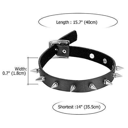 Aroncent Dog Tag Kette Kugel Hundemarke Army Herren Halskette, Leder Choker Punk Schwarz Halsband Tattoo Choker Nieten für Damen und Herren