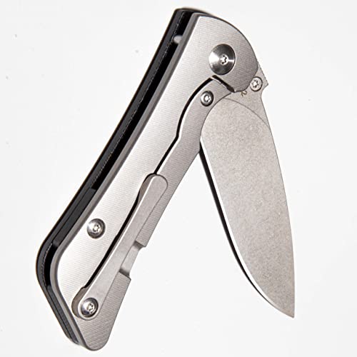 Gajing Lightweight Tactical Cnc-Finished Knife With Titanium/G10 Handle D2 Blade Frame Lock Folding Pocket Edc Knife With Ball Bearings And Reversible Titanium Clip #TOP5