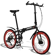 Amazon | カノーバー(CANOVER) 折りたたみ自転車 14インチ 6段変速 46T