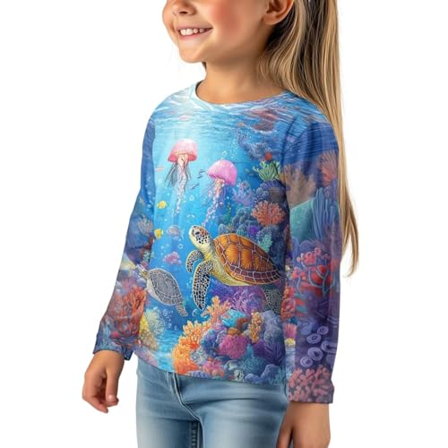 Image of Uourmeti Girls Graphic Tees Long Sleeve T Shirts for Teens Casual Tshirts Junior Sportswear Fall Tops