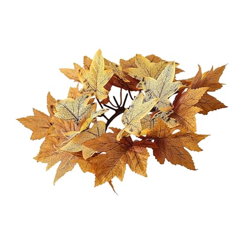 Anneaux de bougies en érable artificiel YRYRYW aux couleurs d'automne réalistes