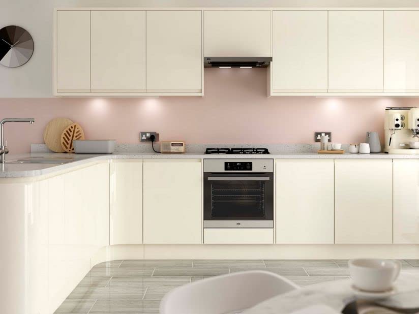 Image of HOME13 Self-Adhesive Wallpaper Removable and Decorative Vinyl Wallpaper for Kitchen Countertop Cabinets Table Beige Matt 2 Ft by 12 Ft 2pcs