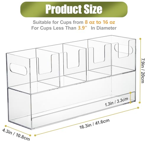 30% Off MYITYARD 2-Tier Clear Acrylic Coffee Cup Organizer - Image 2