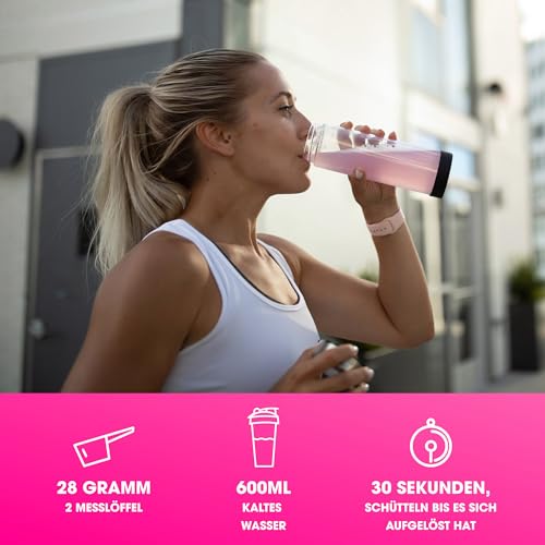 Optimum Nutrition Apfel-Himbeer-Geschmack: Fertiges Molkenprotein-Isolat und Kollagenpeptid-Pulver mit Vitamin C und D, mit Süßungsmitteln, 10 Portionen, 240 g