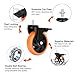 Heavy Duty Swivel Wheels 5 Inch PVC Casters with Stem 3/8''-16x1'' Dual Locking Industrial Caster Safety Wheels Load Bearing 1500 Lbs Castors Set of 4 for Cart, Furniture