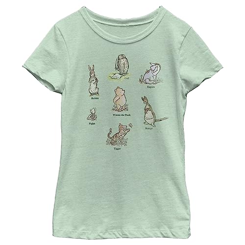 Disney Pooh Winnie Poster Girl's Heather Crew Tee