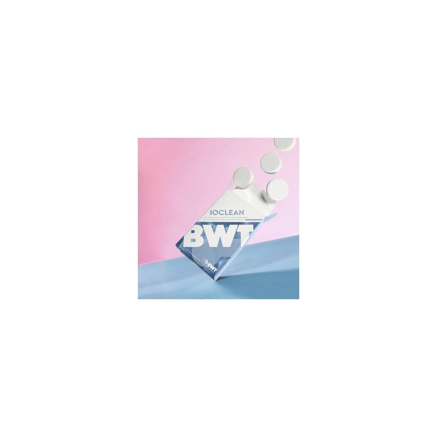BWT Ioclean | 4 pastilles de nettoyage pour adoucisseur d’eau BWT Perla | Entretien semestriel facile | Élimine les dépôts et garantit une hygiène optimale