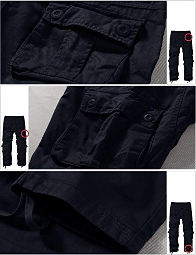 Image of Match Men's Wild Retro Multi-Pockets Utility Casual Cotton Cargo Trousers #3357