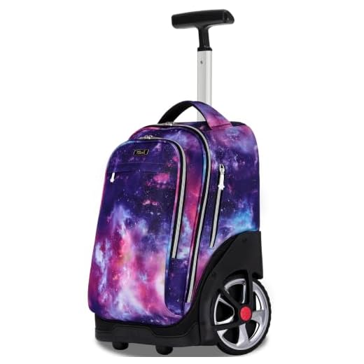 Stylish 19-Inch Rolling Backpack for Teens