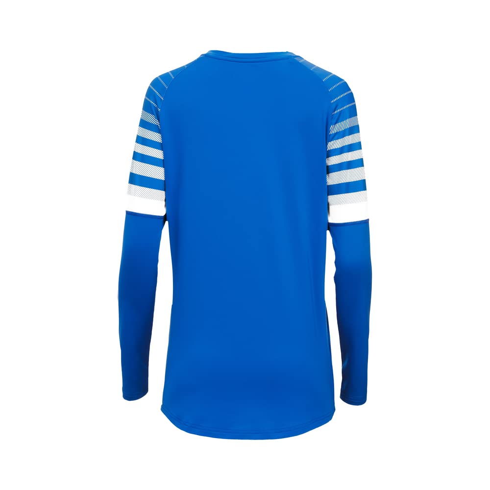Mizuno Techno 8 Maillot de Volleyball à Manches Longues Jersey, Bleu Roi/Blanc, M Femme