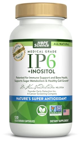 Active Again Hope Science IP6 Inositol 120 caps - Whole Body Immune Support with Natures Most Potent Antioxidant - IP6 Inositol Supplement for Enhanced Immunity Bone Kidney and Heart Health