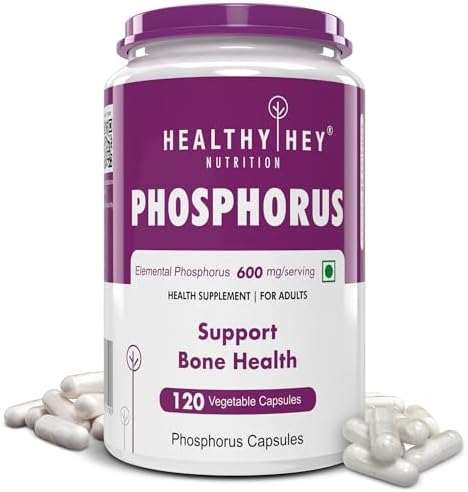 HealthyHey Nutrition Phosphorus - Support Bone Health -120 Veg. Capsules