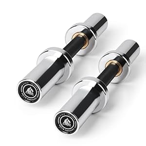 LIONSCOOL 16″/20” Loadable Dumbbells Pairs in Commercial Grade, Heavy Duty Olympic Dumbbell Bar/Handle for Strength Training, Compatible with 2’’ Standard Plates