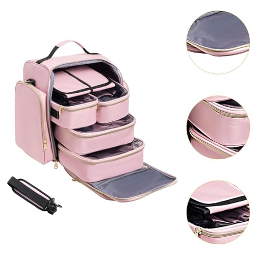 Travel Makeup Bag Portable Cosmetic Bag for Cosmetics Brushes Hair Tools4