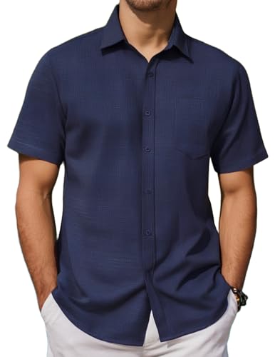 Chemise d'été légère pour homme COOFANDY décontractée à poche