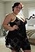 ADOREJOY Womens Babydoll Lingerie Set Plus Size Sleepwear(XL,Black)