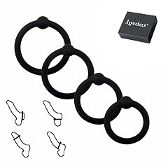 Penis Rings Set with 4 Different Sizes Cock Rings for Erection Enhancing Long Lasting Stronger Adult Sex Toy