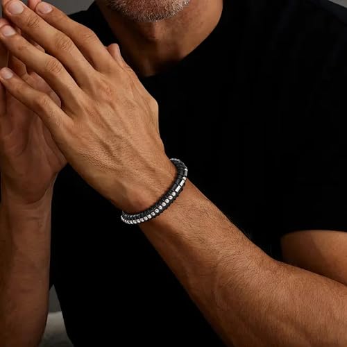 Pulsera de cuero con código Morse para hombres miniatura 5