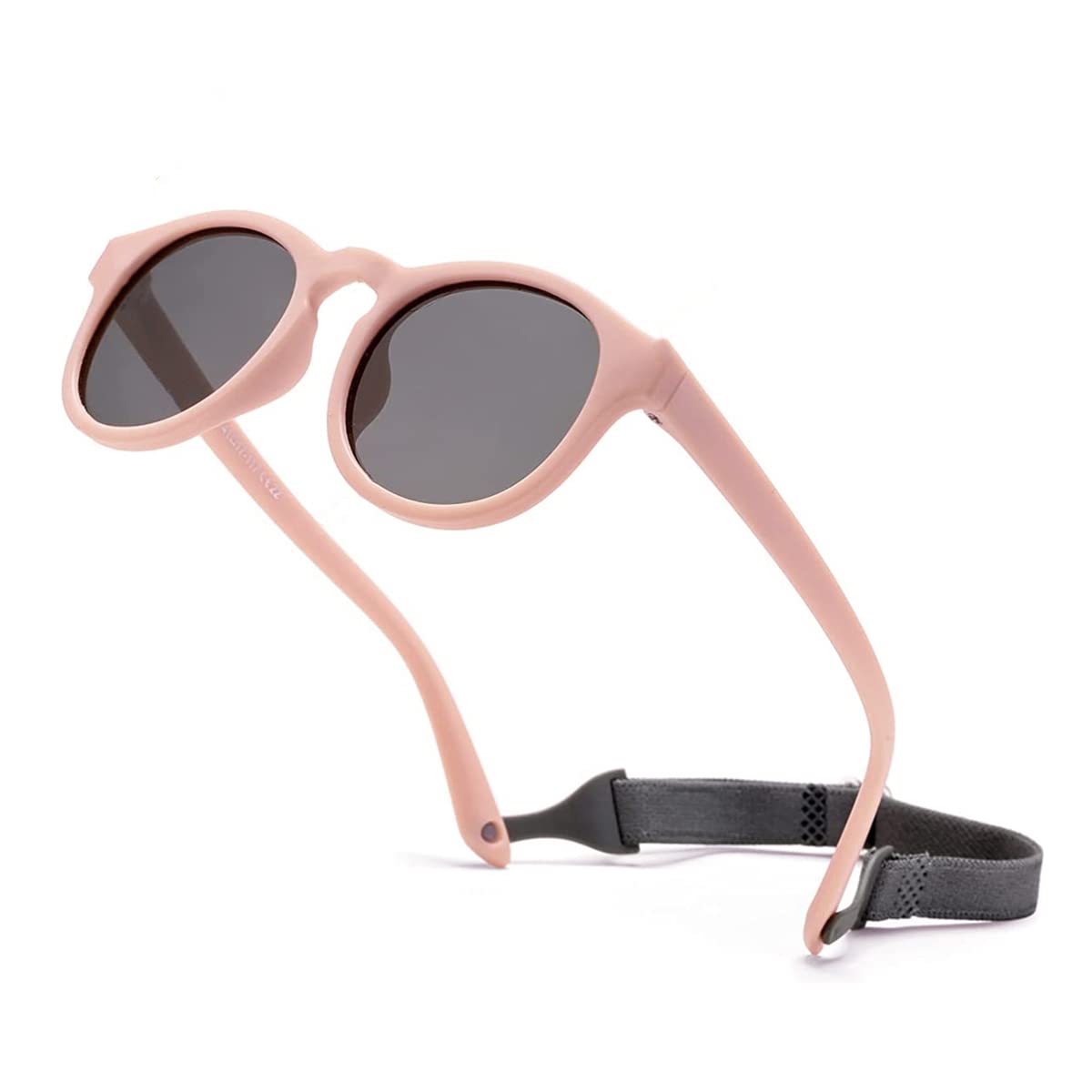 iNszkoos Flexible Polarized Baby Sunglass with Strap Adjustable, Infant Outdoor Sunshade UV 400 Protection Soft Silicone Frame Baby Sunglasses for 0-36 Months Toddler Newborn Boys Girls — view 11