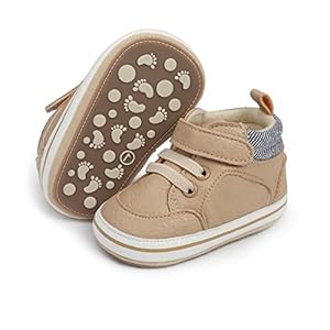 E-FAK Baby Shoes Boys Girls Infant Sneakers Non-Slip Rubber Sole Toddler Crib First Walker Shoes