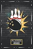 Planner 2023: 6x9 | One Week on a Double Page | From Sunday to Saturday | Bowling Hobby Fun | qx2