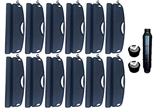 well2wellness Set d'hivernage pour Piscine – 12 flotteurs d'hivernage, 2 Bouchons d'hivernage 38-51 mm + 1 x Gizmo pour Piscine