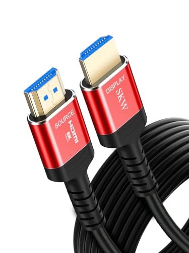 HDMIケーブル、8K 48Gbps 光ファイバー超高速ロング 2.1コード Amazon | SKW 8K 光ファイバー HDMI 2.1 ケーブル 33フィート 48Gbps