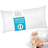 ➥ORTHOPÄDISCH & HÖHENVERSTELLBAR – Die ergonomischen Memory Foam Flocken bieten eine angenehme Kombination aus Stützkraft und Weichheit, fördern eine gesunde Haltung der Halswirbelsäule und mindern Verspannungen und Schmerzen. Dank Reißverschluss kann Füllung entnommen und die Kissenhöhe flexibel angepasst werden – perfekt für Seitenschläfer, Rückenschläfer und Bauchschläfer!