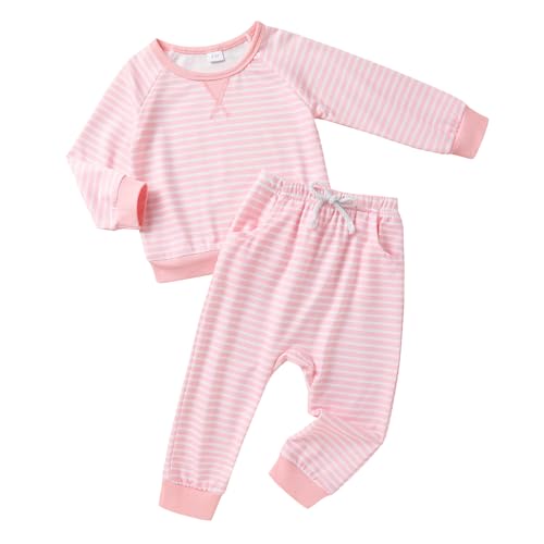 YOUNGER TREE Toddler Fall Outfits Baby Girl Long Sleeve Sweatsuit Top + Sweatpants Set Girls Winter Clothes