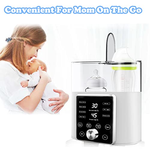 Portable Baby Bottle Warmer, 8 In 1 Milk Warmer Of Breastmilk/Formula/Regular Milk, Food Heater&Defrost With Lcd Display, Travel Double Bottle Warmer With Accurate Temperature Control #TOP4
