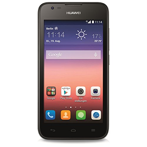 Huawei Y550 - Smartphone libre Android (pantalla 4.5", cámara 5 Mp, 4 GB, Quad-Core 1.2 GHz, 1 GB RAM), negro