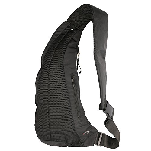 Innturt Nylon Sling Chest Bag Daypack Bicycle Travel Gym Backpack (Stylec-Black) #TOP2