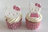 6 Mixed Hello Kitty Cake Decorations- Made with Love & Imagination in The UK!