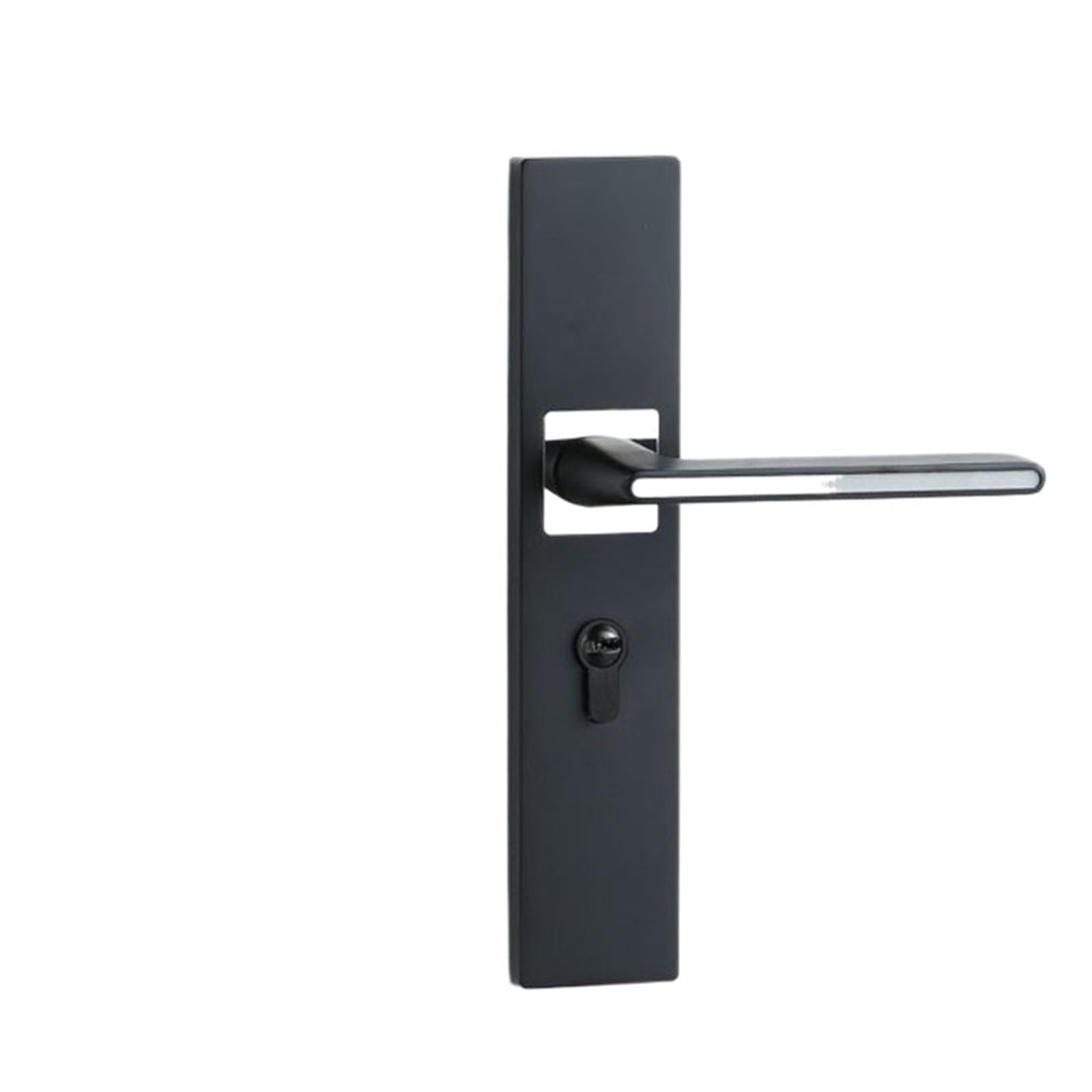 ZONSHJDKR Black Household Zinc Alloy Indoor Solid Wood Handle Door Lock Bedroom Silent Magnetic Hardware 20 Pieces(Yahei Luminous Patch 50 Copper)