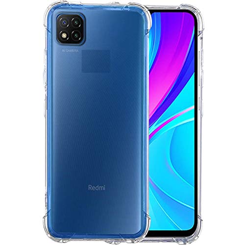 Image of COVERBLACK Transparent Rubber Back Cover for Poco C3 - Transparent