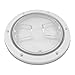JT-HLM 4 inch Boat Deck Plate Hatch ABS Marine Round Inspection Deck Plate Hatch with Detachable Clear Lid for Boat Yacht, White