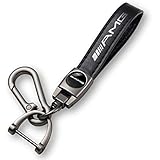 Porwayse Genuine Leather Car Keychain compatible Mercedes Benz AMG A-Class C-Class E-Class S G63 CLS